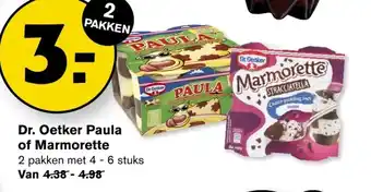 Hoogvliet Dr. oetker paula of marmorette 4-6 stuks aanbieding