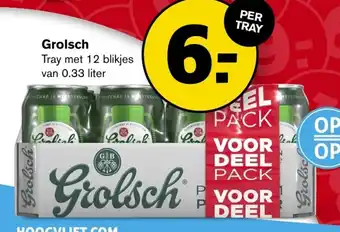 Hoogvliet Grolsch 0.33 liter aanbieding