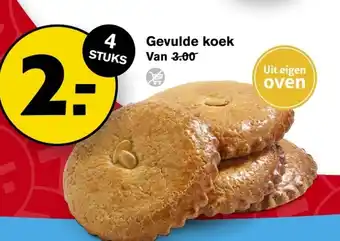 Hoogvliet Gevulde koek 4 stuks aanbieding