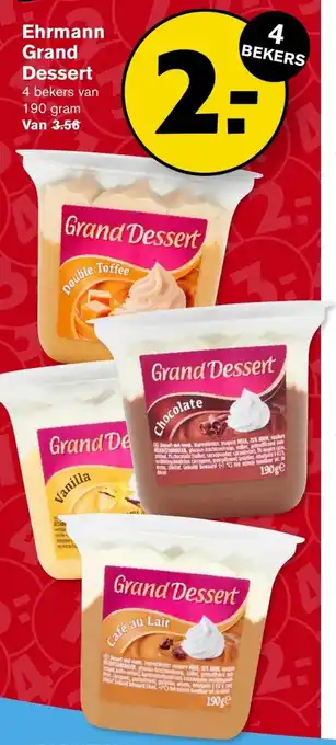 Hoogvliet Ehrmann grand dessert 190g aanbieding