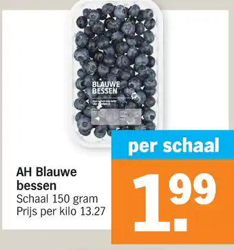 Albert Heijn AH Blauwe bessen 150 gram aanbieding