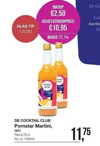 Bidfood De cocktail club pornstar martini, 10% aanbieding