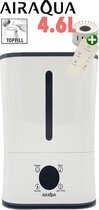 Bol.com Airaqua luchtbevochtiger alpha ii - wit - topfill - ionisator - hygrometer - extra lucht bevochtiger filterset! aanbieding