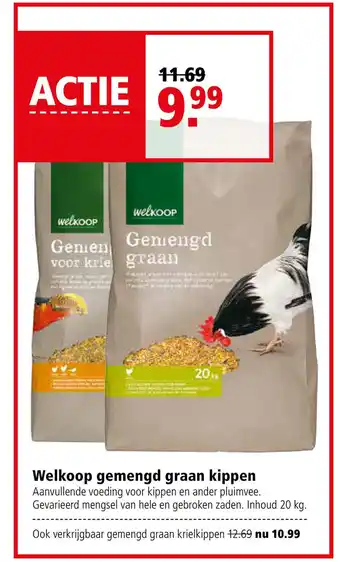 Welkoop Welkoop gemengd graan kippen. Inhoud 20 kg aanbieding