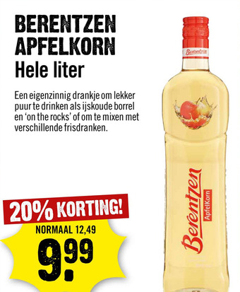 Dirck 3 Berentzen apfelkorn aanbieding