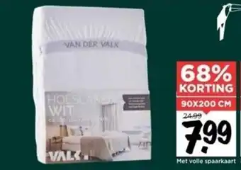 Vomar Voordeelmarkt Van der valk superior hoeslaken 90x200 cm aanbieding