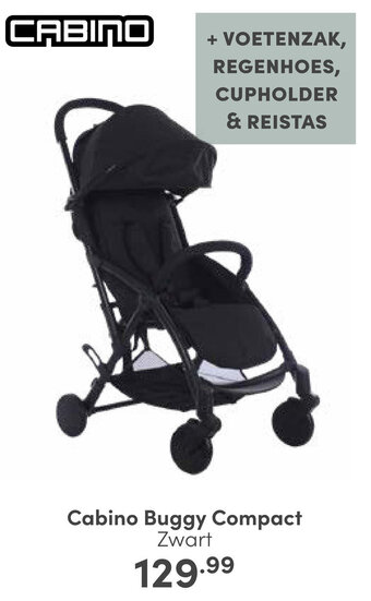 Cabino buggy compact zwart aanbieding bij Baby Tiener