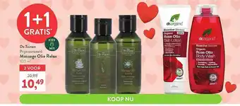 Holland & Barrett De tuinen massage olie relax aanbieding