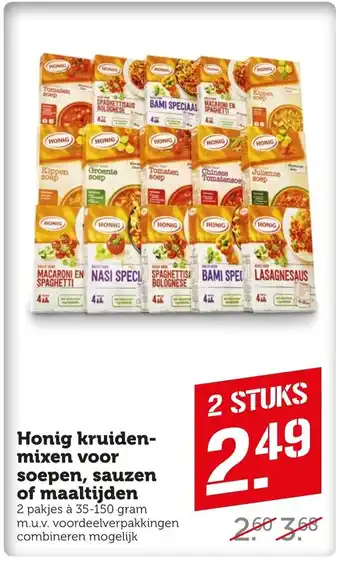 Coop Honig kruiden- mixen voor soepen, sauzen of maaltijden 35-150g aanbieding