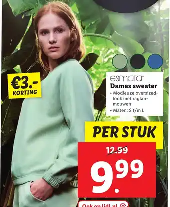 Lidl Esmara dames sweater per stuk aanbieding