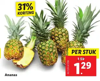 Lidl Ananas per stuk aanbieding