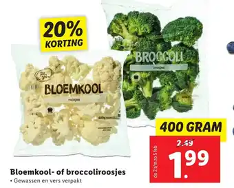 Lidl Bloemkool- of broccoliroosjes 400g aanbieding