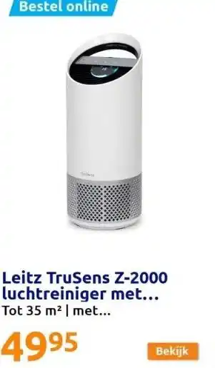 Action Leitz trusens z-2000 luchtreiniger met sensorpod aanbieding