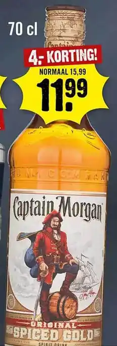 Dirck 3 Captain morgan spiced gold aanbieding