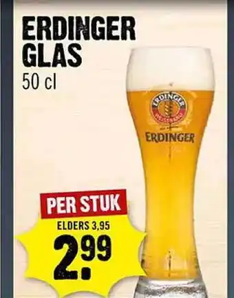 Dirck 3 Erdinger glas aanbieding