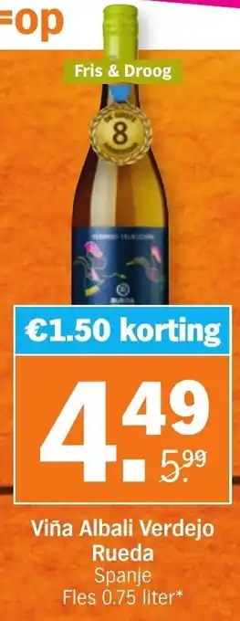 Albert Heijn Viña Albali verdejo rueda 0,75 liter aanbieding