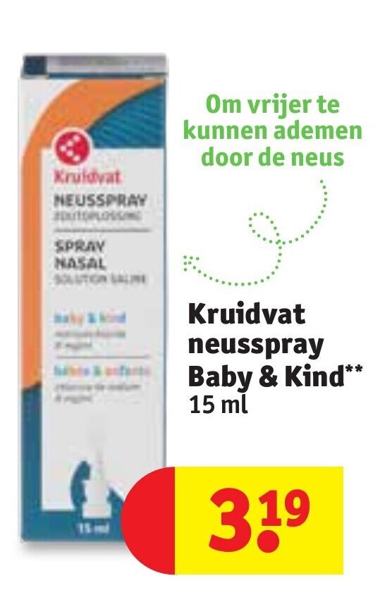 Neusspray baby & kind 15 ml aanbieding bij Kruidvat