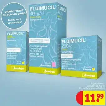 Kruidvat Prijsvoorbeeld: fluimucil 40 mg/ml drank forte siroop 200 ml aanbieding