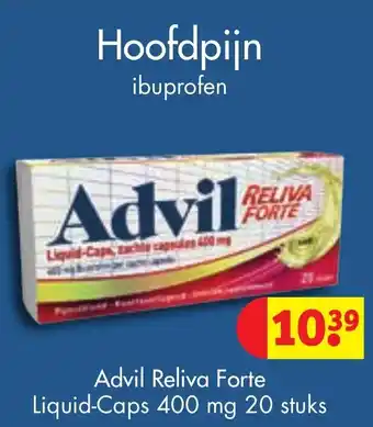 Kruidvat Advil reliva forte liquid-caps 400 mg 20 stuks aanbieding