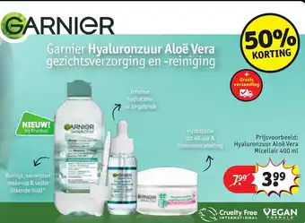 Kruidvat Garnier prijsvoorbeeld: hyaluronzuur aloe vera micellair 400 ml aanbieding