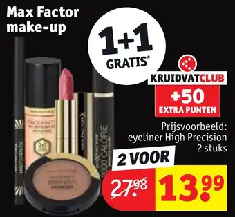 Kruidvat Max factor make-up prijsvoorbeeld: eyeliner high precision 2 stuks aanbieding