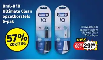 Kruidvat Oral-B i0 ultimate clean opzetborstels 6-pak aanbieding