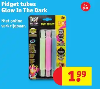 Kruidvat Fidget tubes glow in the dark aanbieding