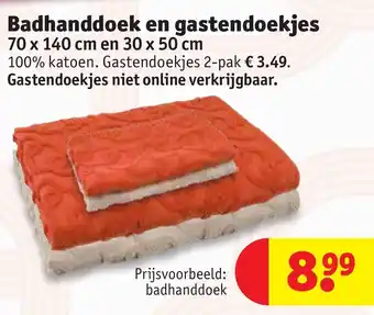Kruidvat Badhanddoek en gastendoekjes aanbieding