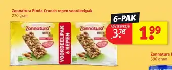 Kruidvat Zonnatura pinda crunch repen voordeelpak 270g aanbieding