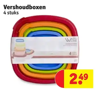 Kruidvat Vershoudboxen 4 stuks aanbieding