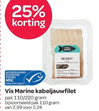 Spar Vis Marine kabeljauwfilet 110/220g aanbieding