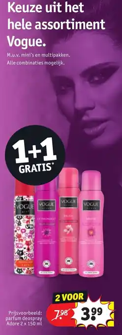 Kruidvat Keuze uit het hele assortiment vogue 1+1 gratis aanbieding