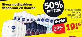 Kruidvat Nivea multipakken deodorant en douche aanbieding