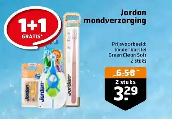 Trekpleister Jordan mondverzorging 1+1 gratis aanbieding