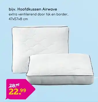 Leen Bakker Hoofdkussen Airwave 47 x 57 x 8cm aanbieding