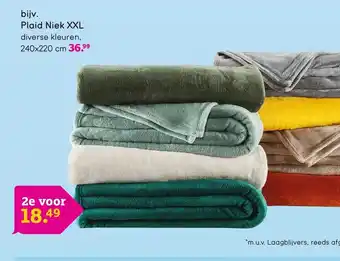 Leen Bakker Plaid niek XXL aanbieding