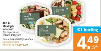 Albert Heijn Alle ah maaltijd salades aanbieding