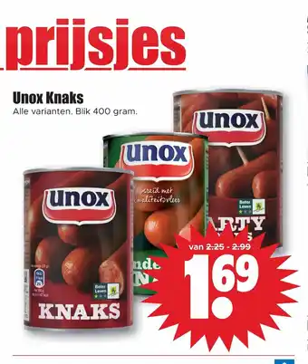 Dirk Unox Knaks 400 gram aanbieding