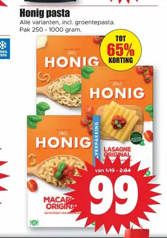 Dirk Honig pasta 250 - 1000 gram aanbieding