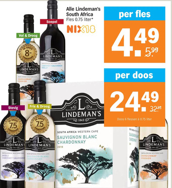Albert Heijn Alle lindeman's south africa aanbieding
