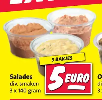 Nettorama Salades 3 x 140 gram aanbieding