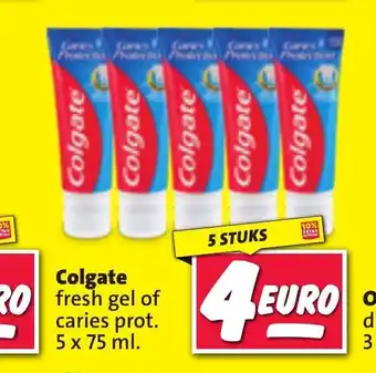 Nettorama Colgate fresh gel of caries prot 5 x 75 ml aanbieding