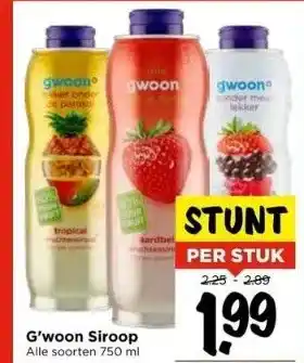 Vomar Voordeelmarkt G'woon siroop aanbieding