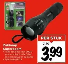 Vomar Voordeelmarkt Zaklamp superbeam aanbieding