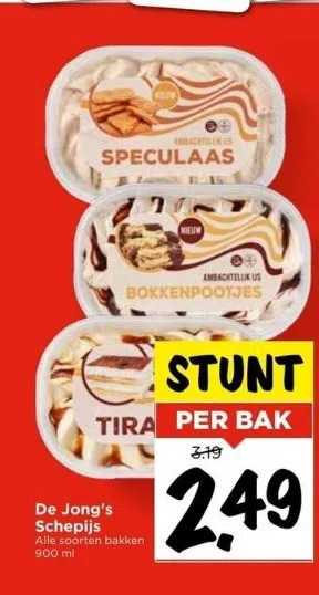 Vomar Voordeelmarkt De jong's schepijs aanbieding