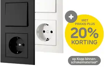 Praxis kopp binnen-schakelmateriaal aanbieding