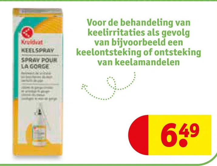 Kruidvat keelspray 20 ml aanbieding bij Kruidvat