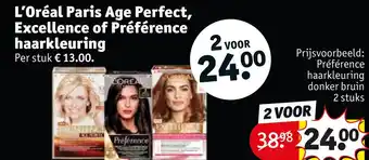 Kruidvat L'oréal paris age perfect, excellence of préférence haarkleuring aanbieding