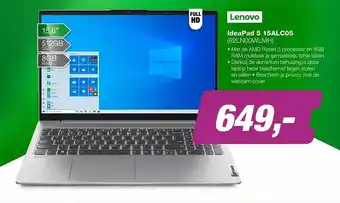 EP Lenovo ideapad 5 15alc05 aanbieding