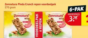 Kruidvat Zonnatura pinda crunch repen voordeelpak aanbieding